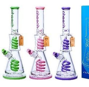 Cheech Swirl And Spin Beaker Waterpipe Green