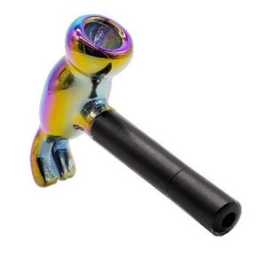 Cheech Glass Metal Rainbow Hammer Hand Pipe