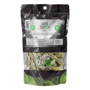 Earth Kratom 500ct Capsules White Borneo