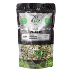 Earth Kratom 1500ct Capsules White Borneo