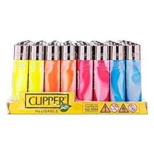 Clipper Lighters Fluo Nebula Branded