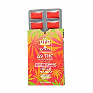 URB D9 Effex Gummies 100mg 10ct Gummies Peach Mango