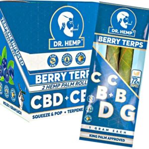 Dr. Hemp 2pk Hemp Rolls CBD+CBG Berry Terp 20PK/Dis