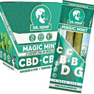 Dr. Hemp 2pk Hemp Rolls CBD+CBG Magic Mint 20PK/Dis