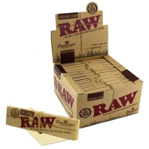 Raw Connoisseur Organic Kingsize Slim+Tips 24 Packs Per Box