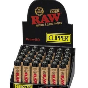 Clipper Raw Cork Lighter Display