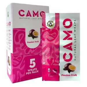 Camo Natural Leaf Wraps 25/Per Box Passion Fruit