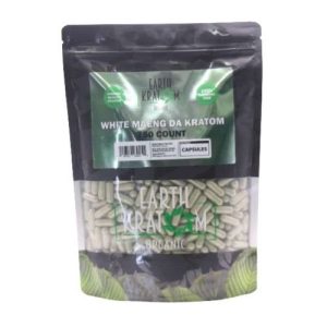 Earth Kratom 750ct Capsules White Maeng Da