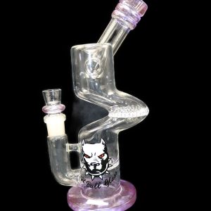 Pitbull Water Pipe 10inch Duel Honey Comb Zong Bent Neck Jade,Pu