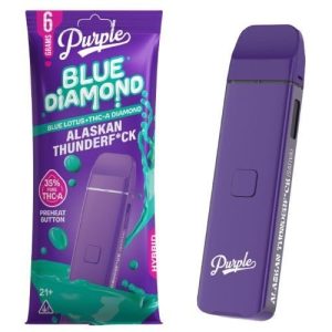 Purple Blue Diamond Lotus+THC-A 6g Disposable Alaskan Thunder Fu