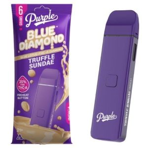 Purple Blue Diamond Lotus+THC-A 6g Disposable Truffle Sundae