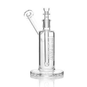 Grav Large Upright Bubbler Clear or Black/Clear