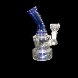 Water Pipe 6.5inch W/Bottom Perk Bent Neck B,Yw,Bk