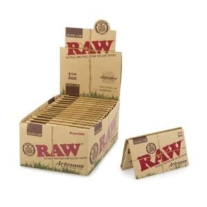 Raw Artesano Organic 1 1/4  Tray+Papers+Tips 15 Packs Per Box