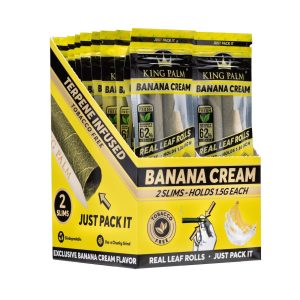King Palm Banana Cream 2 Slim 20 Pouches/ Box