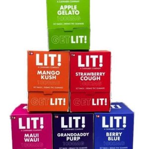 Lit! 2ct Gummies 1000mg 25ct Display Granddaddy Purp Indica
