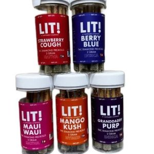 Lit! THC Liquid Diamonds 2g Pre-Rolls 10ct Jar Maui Waui Sativa