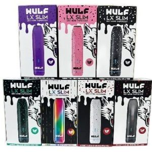 Wulf XL Slim Dry Herb Vaporizer White Red Splatter