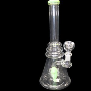 9.5inch Water Pipe W/Heart or Donut Perk Gr,Purp, and pink