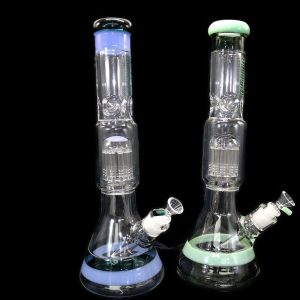 Institution Water Pipe 15.5inch Duel Chamber W/Tree Perk Gr,B