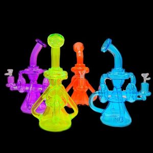 11 Inch Neon Bent Neck Inline Ultimate Recycler