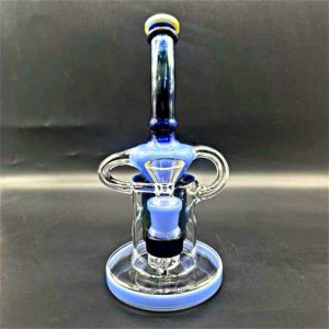 9 Inch Bent Neck Reverse Recycler Shower Head Perc Metallic Fabe