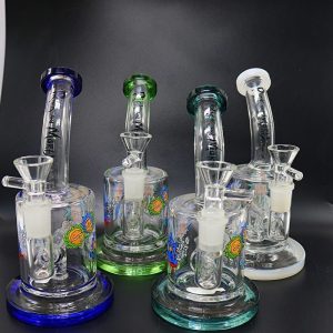 7.5 Inch Bent Neck RM Colored Base & Lip Stem Less