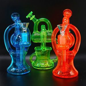 8 Inch Neon Barrel Recycler With Bent Neck