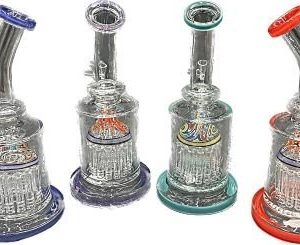 Heavy Bottom Tree Perc Wig Wag Bent Neck Water Pipe