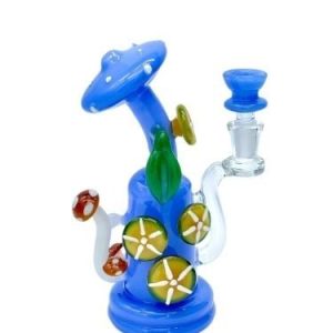 7.5" Inch Mushroom Leaves Water Pipe