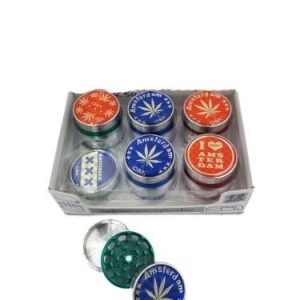 3 Part 50mm Silver Polish With Amsterdam Theme Grinder