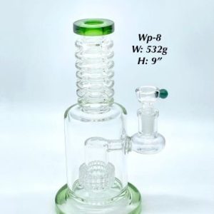 9inch Heacy Base Water Pipe Matrix Perk W/ Rigged Mouth Piece