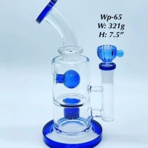 7.5inch Double Chamber Sphere Perk With Bent Neck