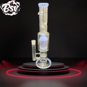 14in Double Chamber  Tree Perc Water Pipe W/ Ice Catcher
