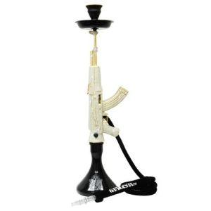 AK47 Style Gun Hookah W/ Diamonds