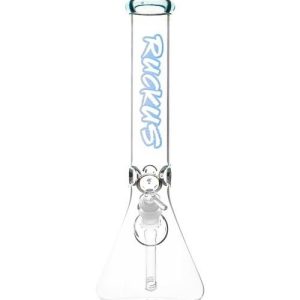Ruckus Glass 14in Colored Lip Beaker Blue