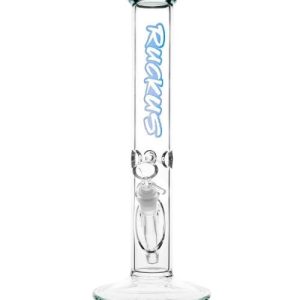 Ruckus Glass 14in Colored Lip Straight Tube Blue