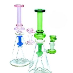 9.5in Cone Water Pipe W/Cone Perc Duel Colored