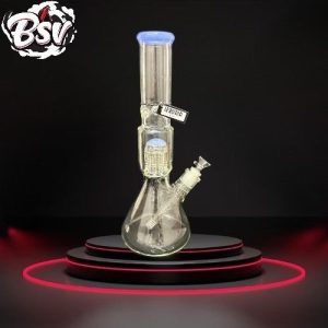 15in Beaker Waterpipe W/ Tree Perc & Colored Lip