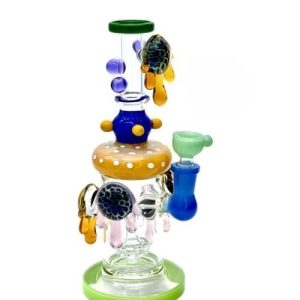 9in Multi Colored Dripping Waterpipe
