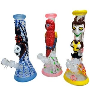 Short Mixed Design Beakers Hand Painted