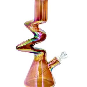 14in Bent Zong Beaker Rainbow Bronz