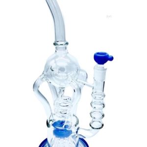 13in Recycler Waterpipe W/ Twirl Perc & Bent Neck