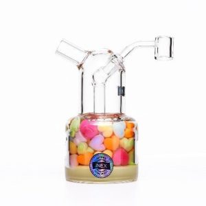 Inex 6in Center Piece Rig W/Banger Hearts Blue