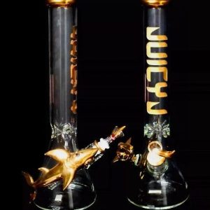 Juicy Jay Gold Shark Beaker W/ Gold Plated Logo