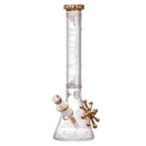 Juicy Jay Gold Geoforce Beaker W/ Gold Plated Logo