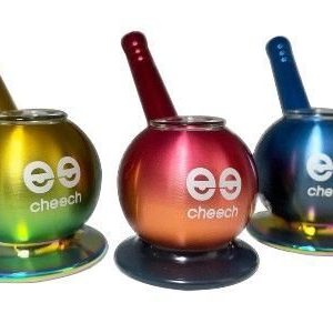 Cheech Round Metal Hand Pipe W/ Glass Screen