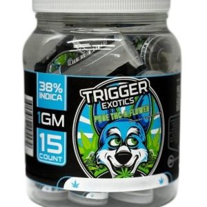 Trigger Exotics Pure 1g THC-A Flower 15ct Jar Sour Diesel