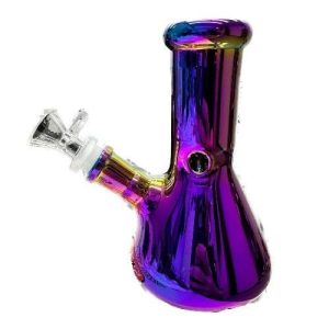 6.5in Electro Plated Heavy Duty Beaker Rainbow Pink Color