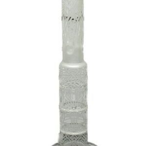 Frosted Straight Triple Honey Comb Waterpipe W/ Ice Catcher